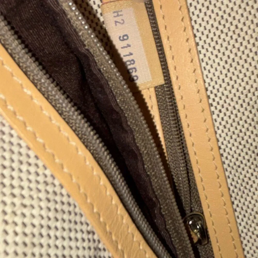 Dooney & Bourke vintage signature logo blue shopper tote medium leather/canvas - Picture 7 of 9